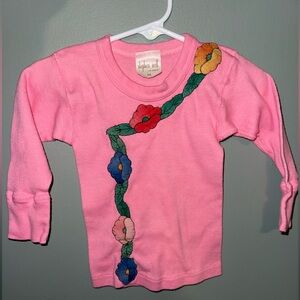 Pink Floral Kids Shirt by Stephen Irell Los Angeles